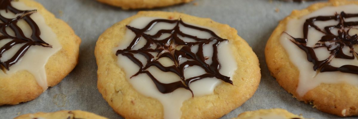 ciasteczka na Halloween sieć pająka